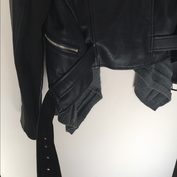 FATE sz L faux leather biker jacket - Picture 6 of 7